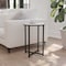 Flash Furniture Round White End Table with Matte Black Frame NAN-JH-1787ET-BK-GG - alternate 1
